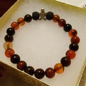 Gingerbread Man Agate Bracelet